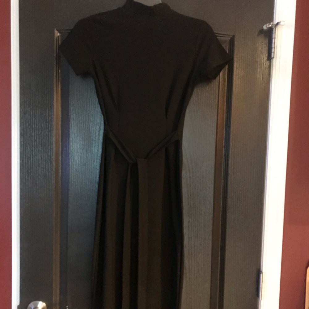 Tight black dress tea length